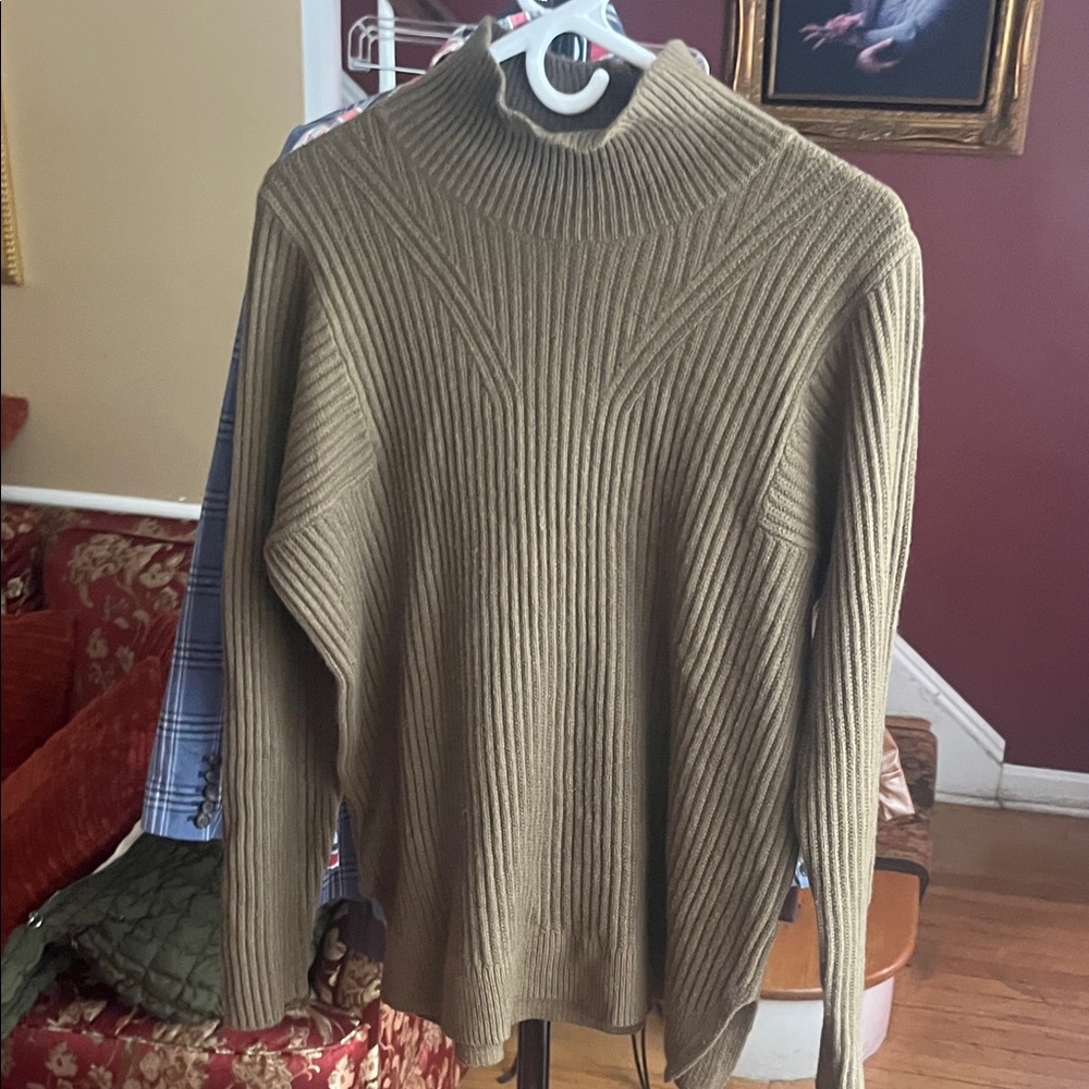 Banana Republic Men's Khaki Turtleneck Sweater